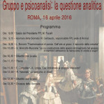 Evento Gruppo e psicoanalisi la questione analitica - 16 aprile 2016